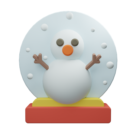 Christmas Snowball 3D Illustration
