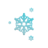 3d christmas snowflake logo