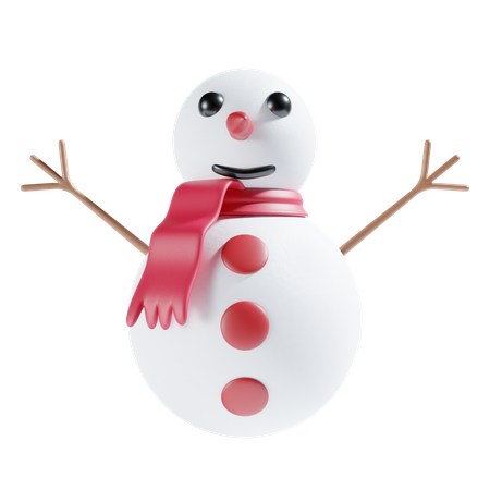 Christmas Snowman  3D Icon