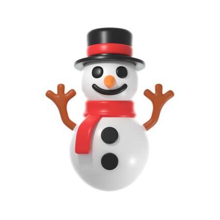 Christmas Snowman  3D Icon