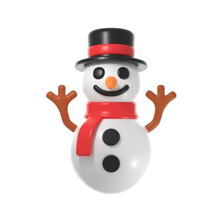 Christmas Snowman  3D Icon