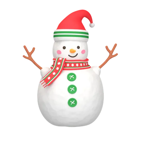 Christmas Snowman  3D Icon