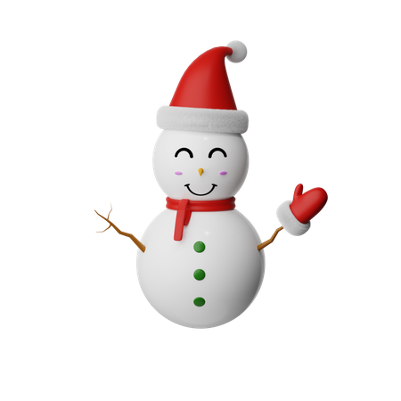 Christmas Snowman  3D Icon