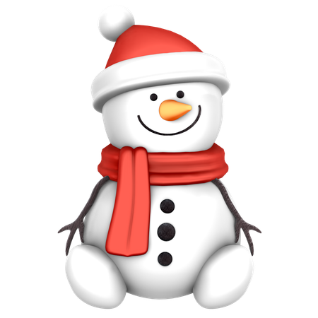 Christmas Snowman  3D Icon