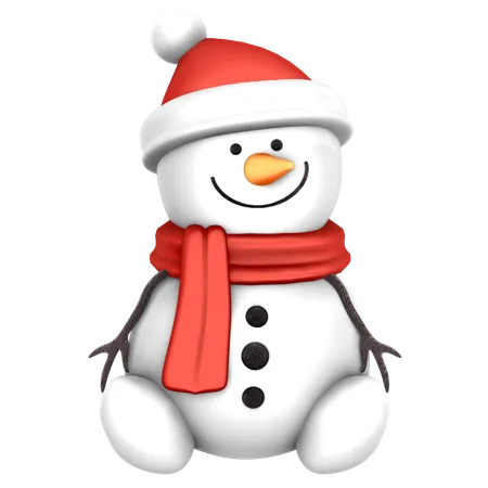 Christmas Snowman  3D Icon