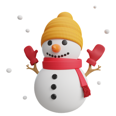 Christmas Snowman  3D Icon