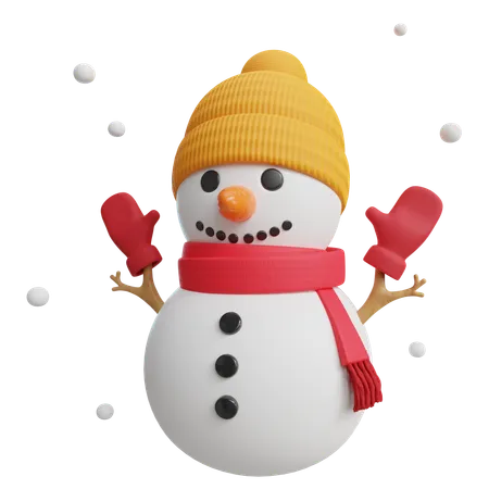 Christmas Snowman  3D Icon