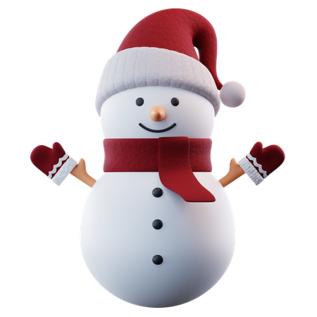 Christmas Snowman  3D Icon