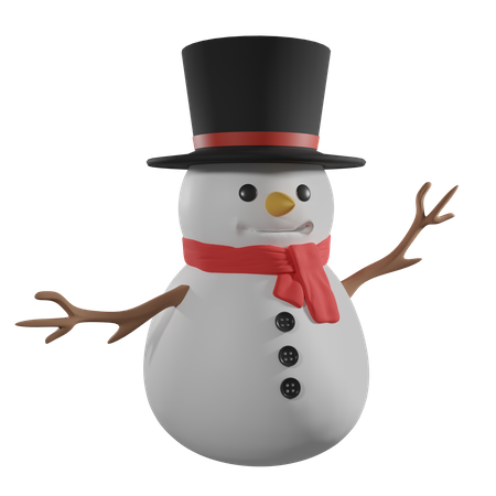 Christmas Snowman  3D Icon