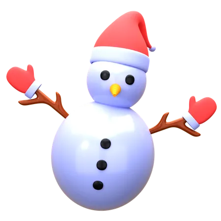 Christmas Snowman  3D Icon