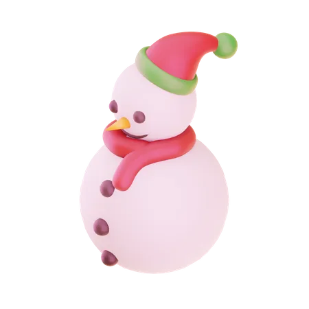 Christmas Snowman  3D Icon