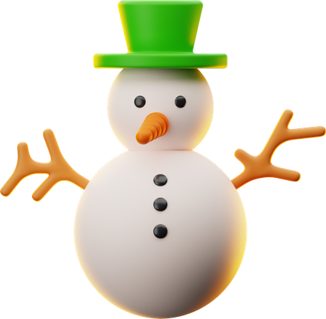 Christmas Snowman  3D Icon