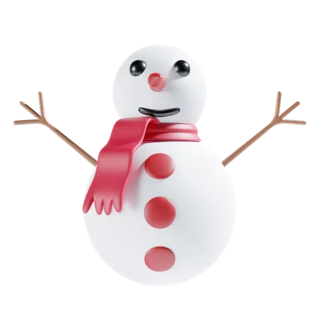 Christmas Snowman  3D Icon