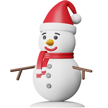 Christmas Snowman  3D Icon