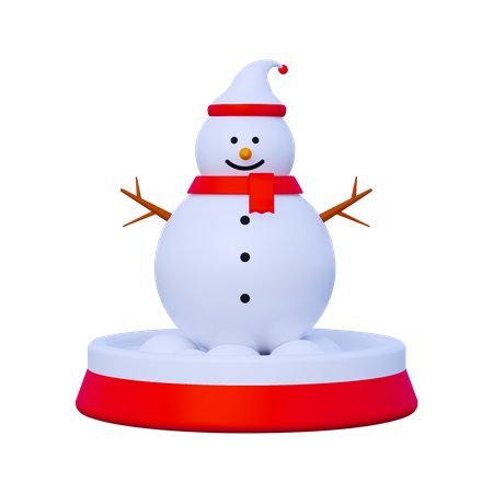 Christmas Snowman 3D Icon