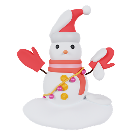 Christmas Snowman 3D Icon