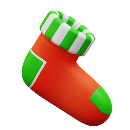 3 D Illustration Of Cute Christmas Sock Ornaments 3D Icon