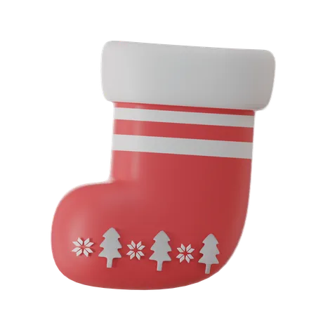 3 D Render Of Christmas Sock 3D Icon