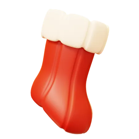 3 D Cute Cartoon Red Christmas Sock For Christmas Gifts Or Wearing Costume In Party With Family And Freinds Winter Season Happy New Year Decoration Merry Christmas Holiday New Year And Xmas Celebration 3D Icon