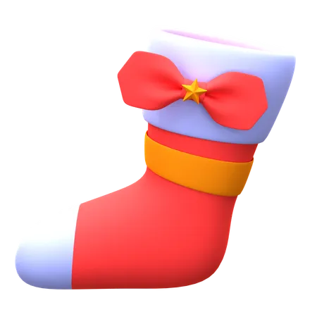 Christmas Sock 3 D Illustration Christmas 3 D Icon Pack 3D Icon