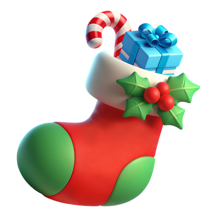 クリスマスソックス  3D Icon