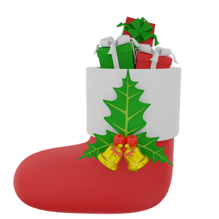 Christmas Sock  3D Illustration