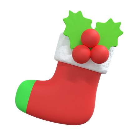 Christmas Sock  3D Illustration