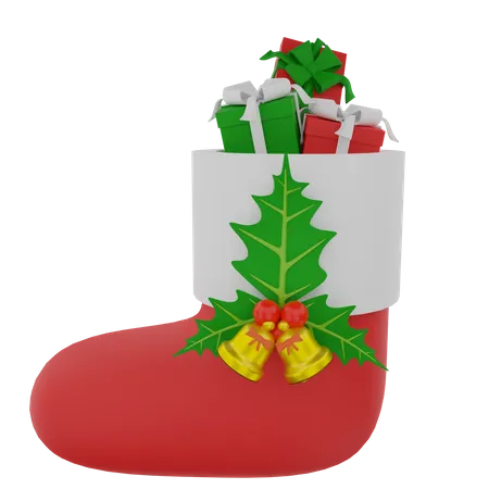 Christmas Sock  3D Illustration