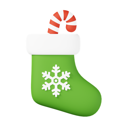 Christmas Sock With Candy  3D Icon