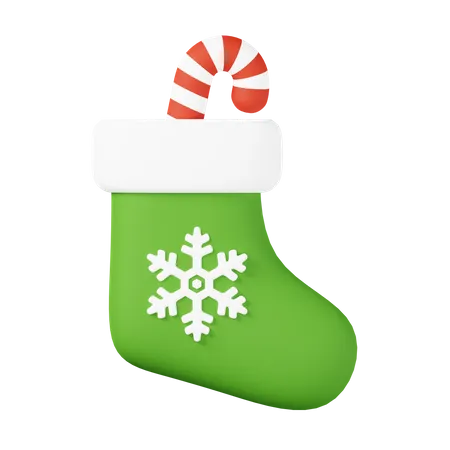 Christmas Sock With Candy  3D Icon