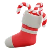 Christmas Sock With Candy Cane