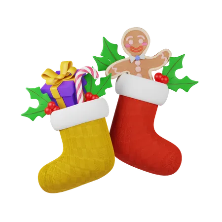 Christmas Socks  3D Icon