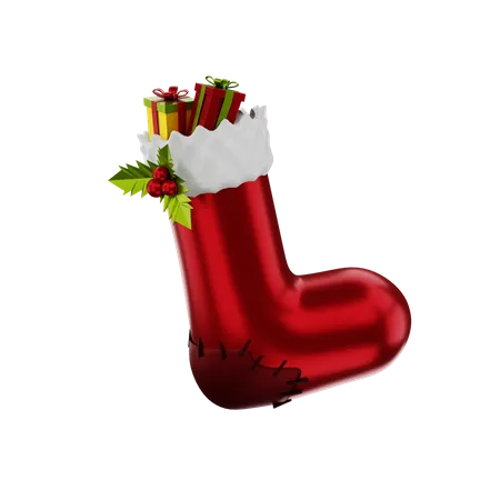 Christmas socks  3D Illustration