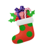 3d christmas socks illustration