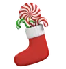 Christmas Socks With Candy Cane
