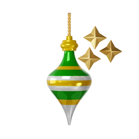 Christmas Sphere With Stars 3 D Illustration 3D Icon