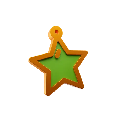 Christmas Star 3 D Icon 3D Icon