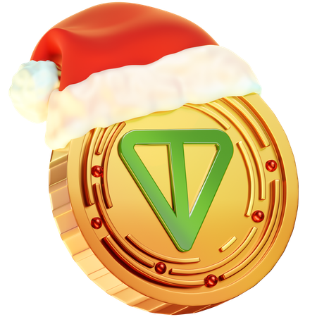 Christmas Toncoin Coin  3D Icon