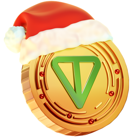 Christmas Toncoin Coin  3D Icon