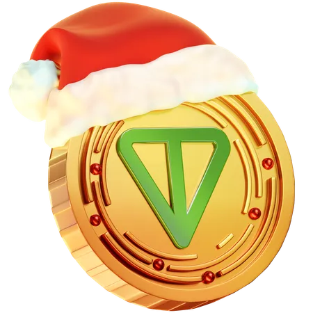 Christmas Toncoin Coin  3D Icon