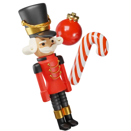 Christmas Toy With Candy And Christmas Sphere 3D Icon