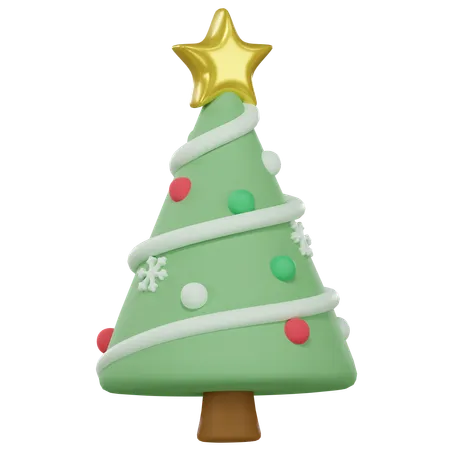 3 D Illustration Of Christmas Tree Icon Isolated 3 D Icon For Ui Ux Design 3D Icon