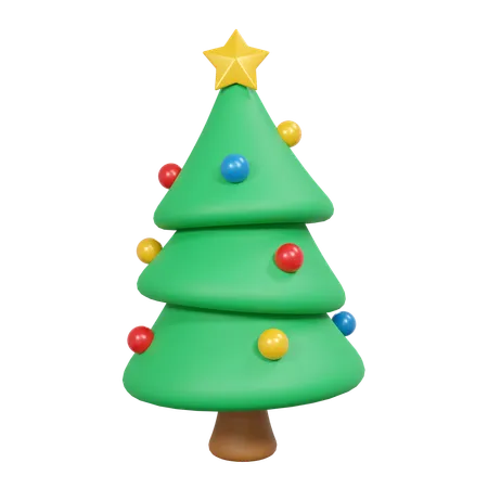 Christmas Tree Illustration 3D Icon