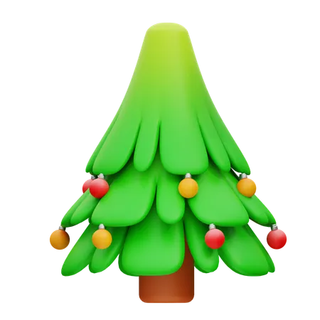 3 D Illustration Of Christmas Tree 3D Icon