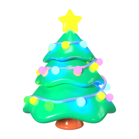 This Is Christmas Tree 3 D Render Illustration Icon It Comes As A High Resolution PNG File Isolated On A Transparent Background The Available 3 D Model File Formats Include BLEND OBJ FBX And GLTF 3D Icon