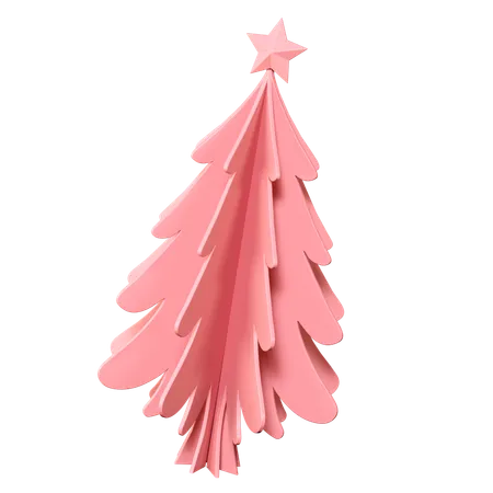 Paper Christmas Tree Illustration In 3 D Design 3D Icon