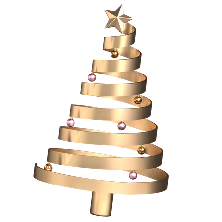 Luxury Christmas Tree Illustration In 3 D Design 3D Icon