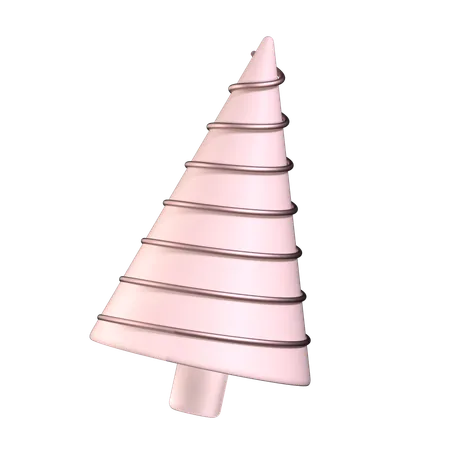 Abstract Christmas Tree Illustration In 3 D Design 3D Icon