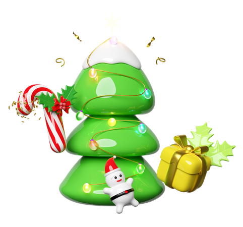 Christmas Tree  3D Illustration