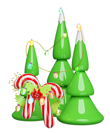 Christmas Tree  3D Illustration